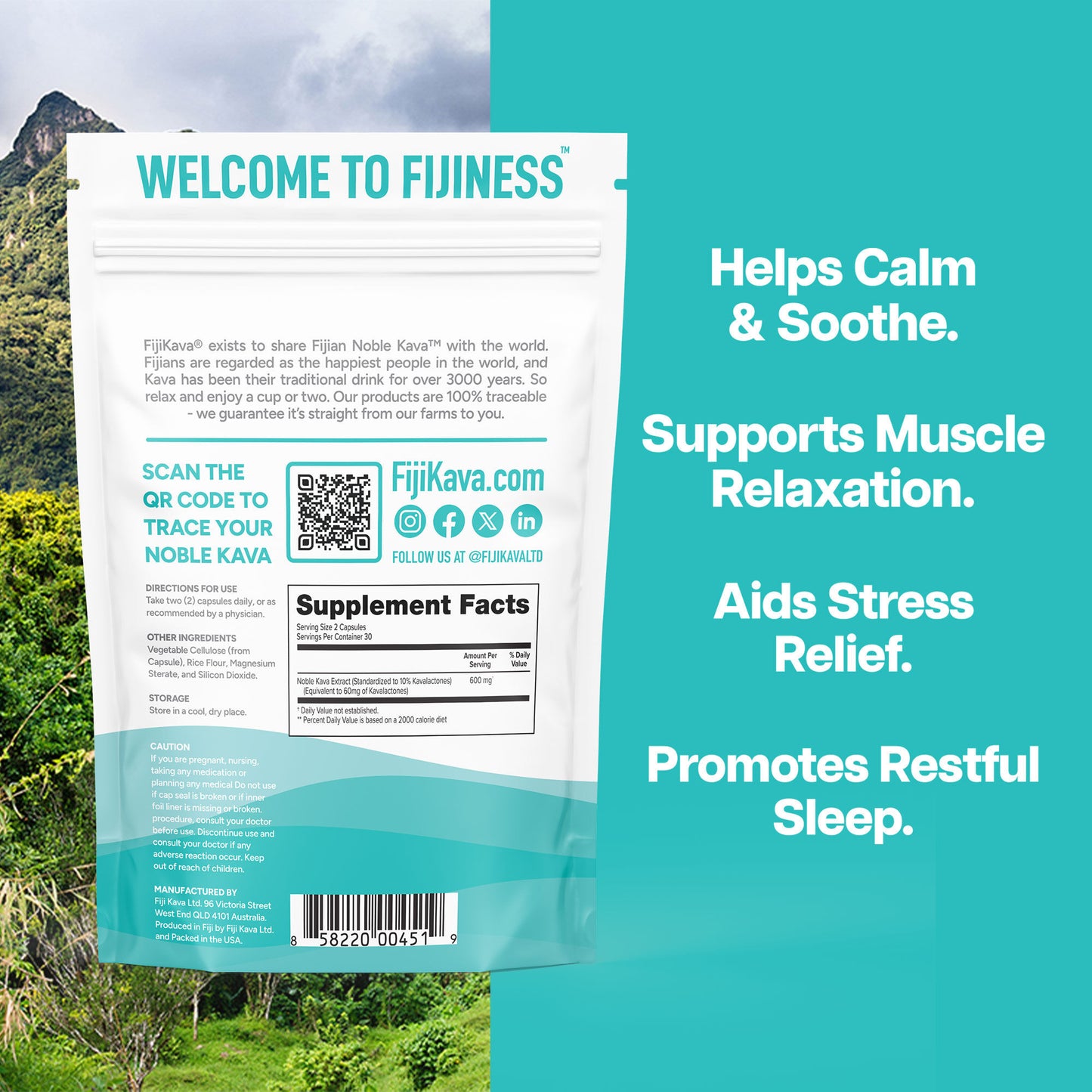 FijiKava Noble Kava Capsules