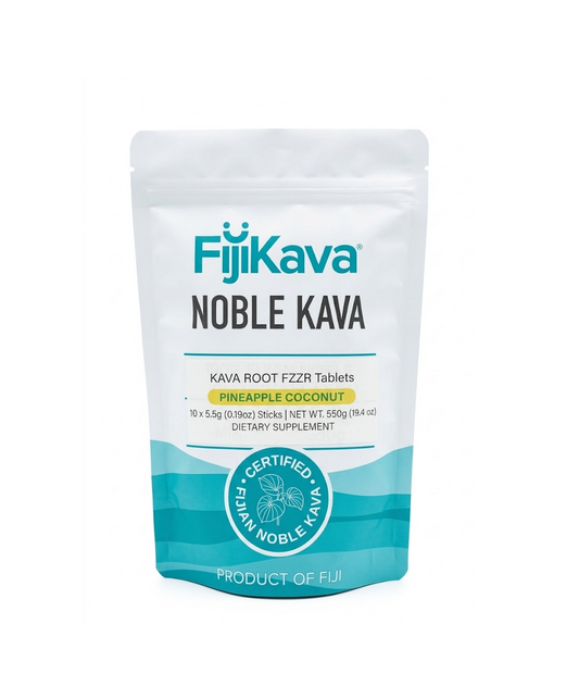 FijiKava Pina Colada Flavoured Effervescent Tablets - 100% Certified Noble Kava